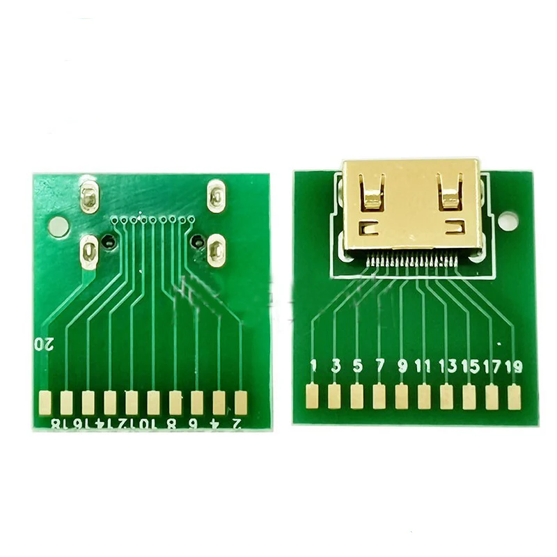 Мини HDMI c Тип плата Женский Разъем универсальная с 20*21 6 мм тестовая паяльным