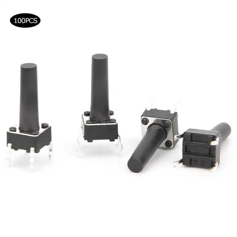 100 шт. мгновенный тактильный переключатель микро кнопка инженерный пластик 12 В