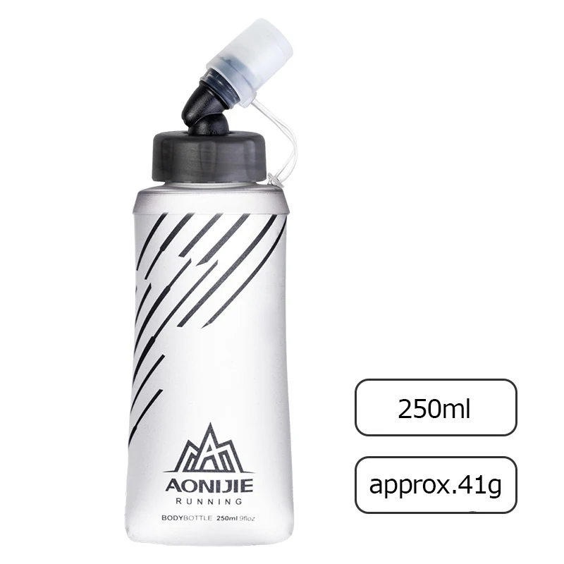250ml AONIJIE SD21 мягкая складная фляжка 250 мл 420 мл бутылка для воды гидратация водный Пузырь для бега марафон Велоспорт Трейл Пешие прогулки - Цвет: 250ml