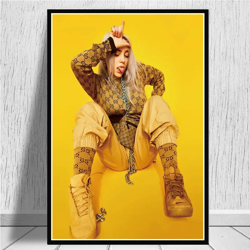 Постер и принты Billie Eilish мы все засыпаем зарыть друг поп-звезда художественная живопись настенные картины для гостиной домашний декор