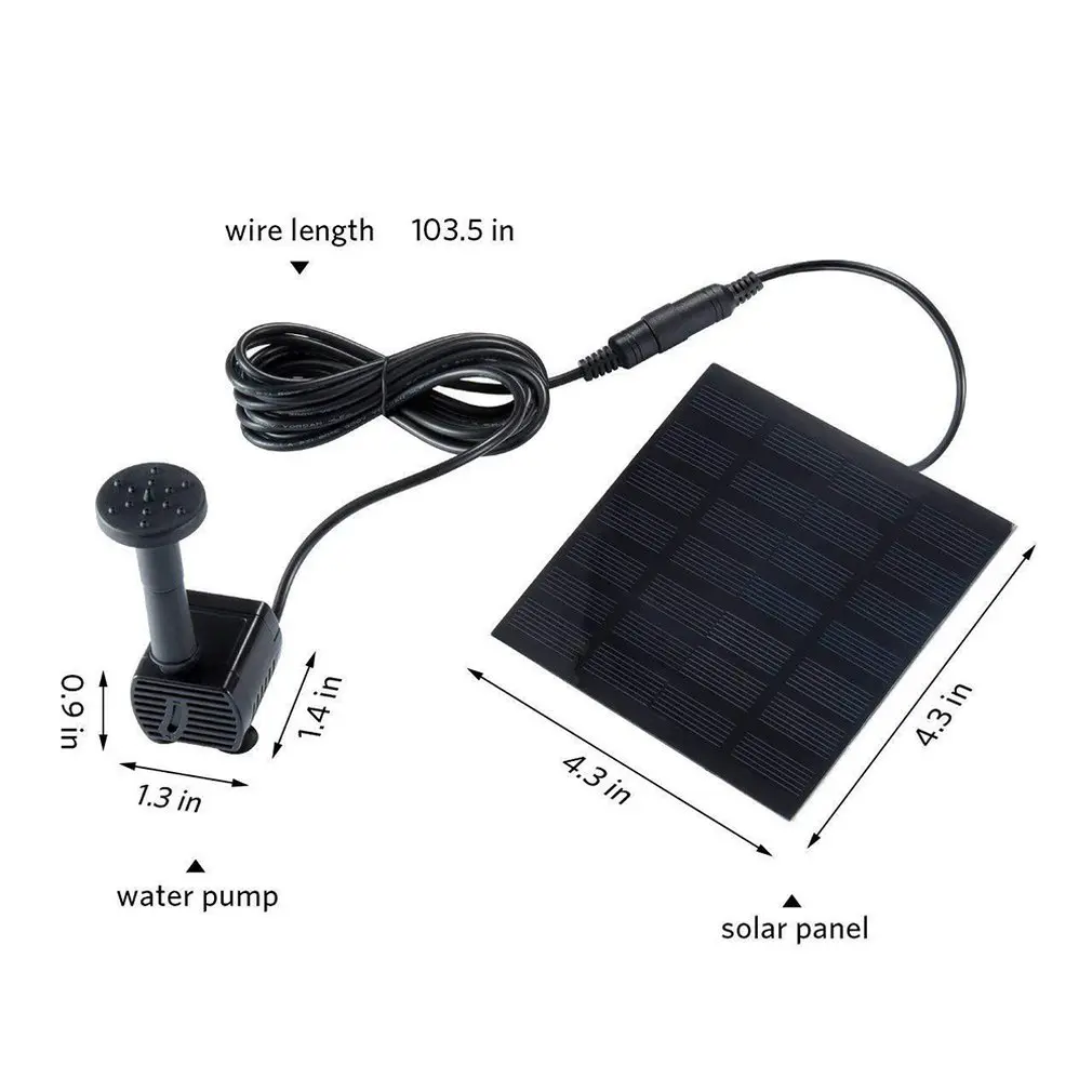 

Solar Fountain Pump Solar Pond Pump Solar Panel Water Pump For Garden Pool Pond Aquarium Fountain With 4 Nozzles