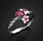 кольцо женское бижутерия винтаж готика аксессуары для девушек Изысканное кольцо с цветком вишни, роскошное женское кольцо с Рубиновой лозой, винтажные аксессуары, кольцо с новым цветком, модные ювелирные изделия,