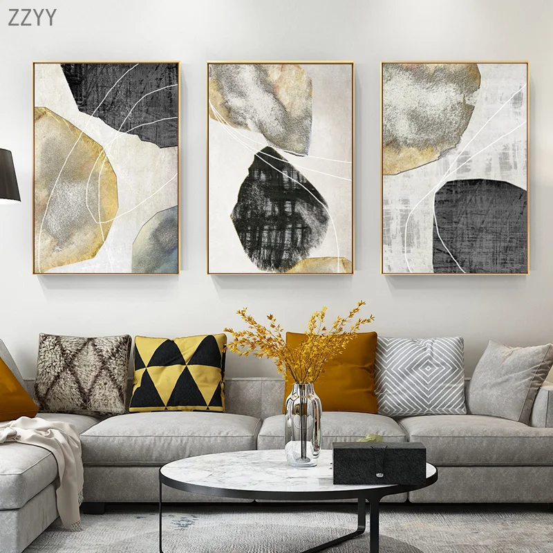 

Nordic Abstract Pattern Color Block Canvas Painting Poster and Print Cuadros Wall Art Picture for Living Room Home Decoration