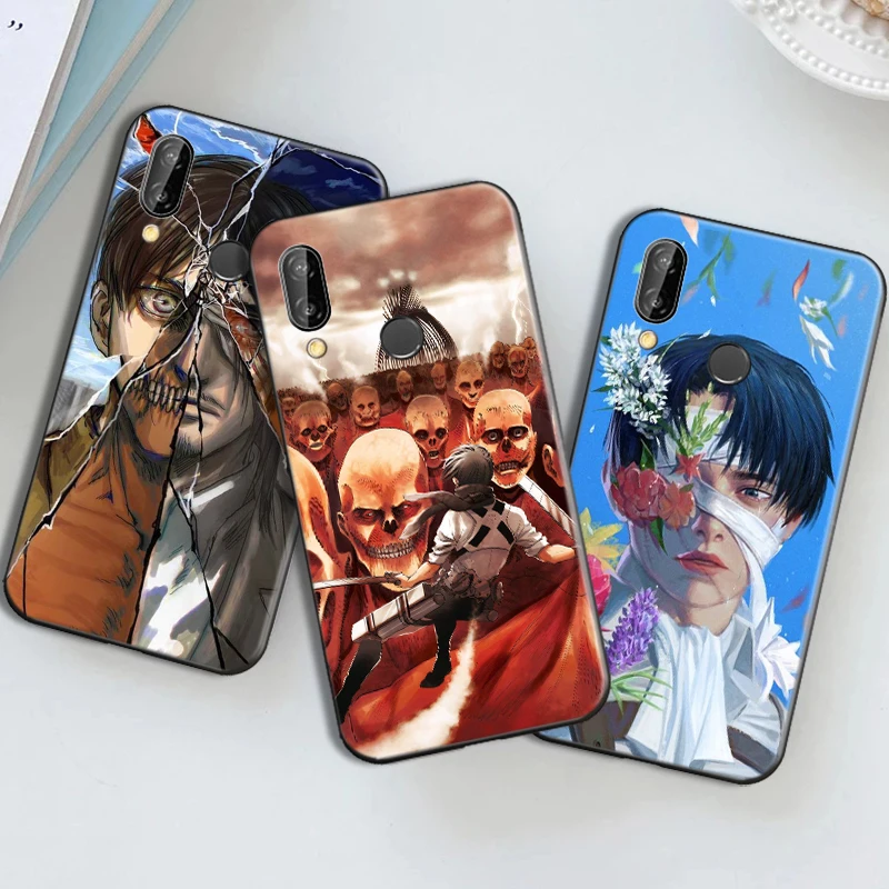 

Anime Japanese Allen Attack On Titan Phone Case For Huawei P30 Lite P30 P30 Pro P40 P40 Lite P40 Pro Hard Coque Back Cover