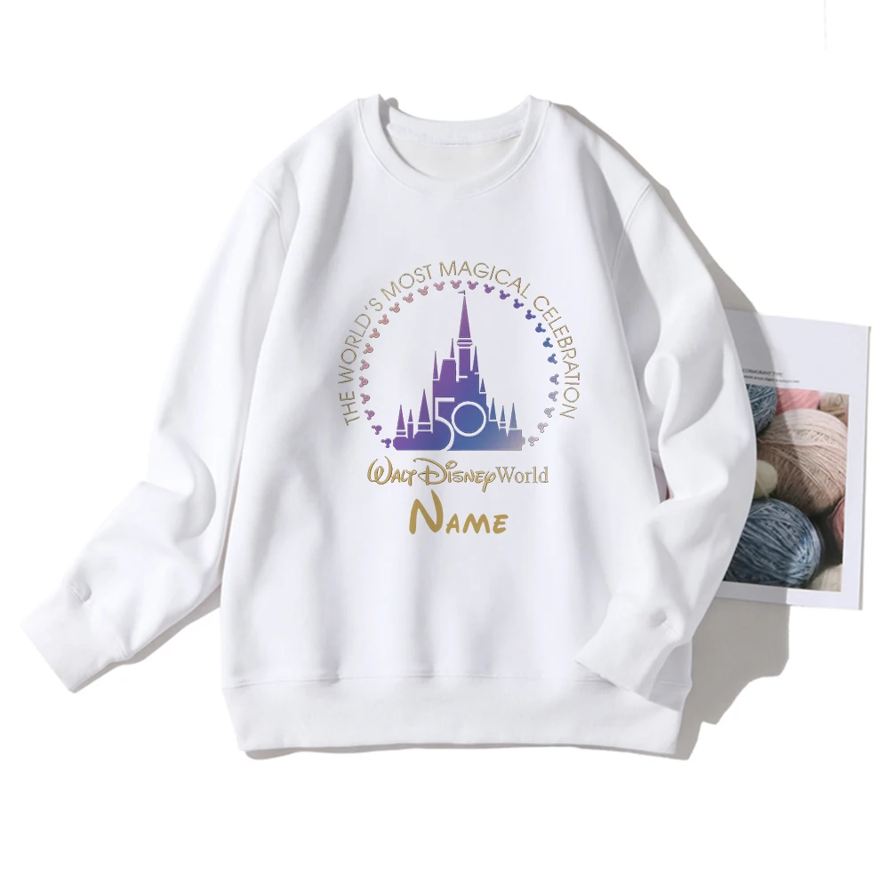 

Свитшоты для пар из мультфильма «Уолт диснеевские» на 50-летие, модель сезона весна-осень 2022 года, удобная одежда для Европы и Америки