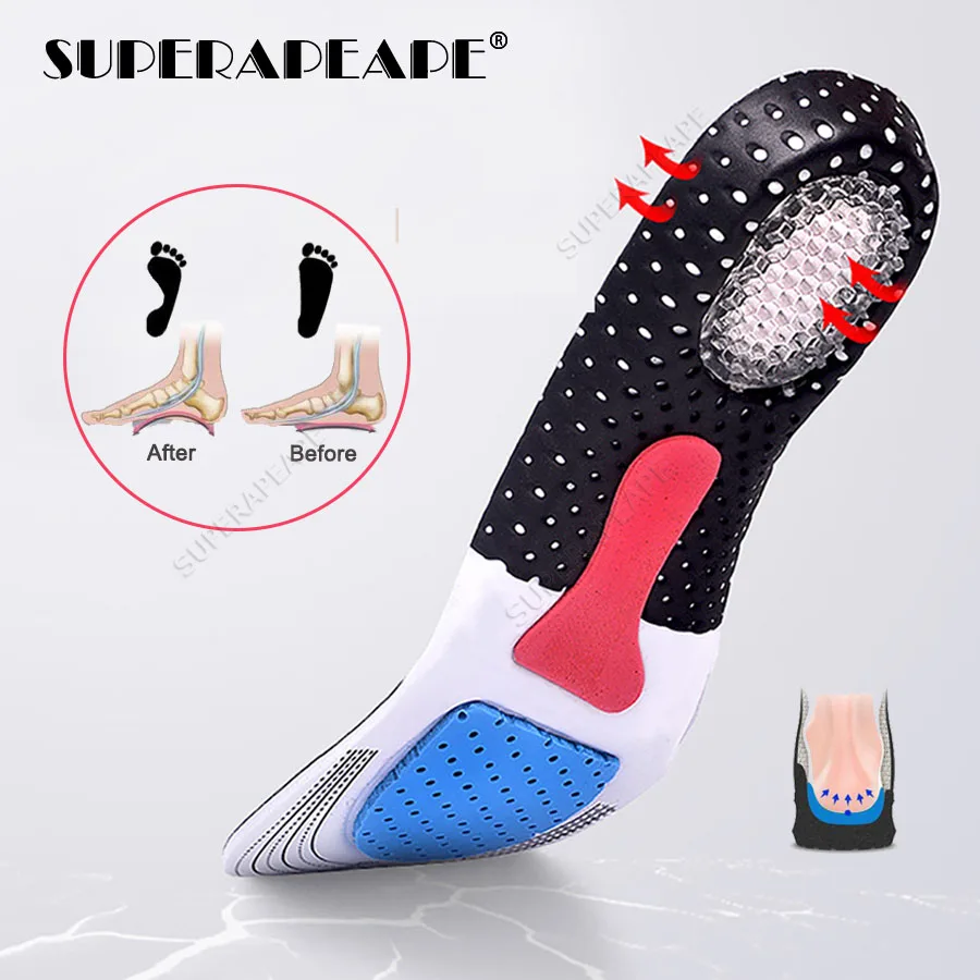1 пара стельки для спортивной обуви унисекс мягкие силиконовые баскетбола и