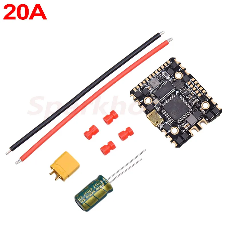 Модернизированный бесщеточный контроллер полета JHEMCU GHF420AIO 20A 35A 4 в 1 ESC F4 OSD FC BLheli_S 2