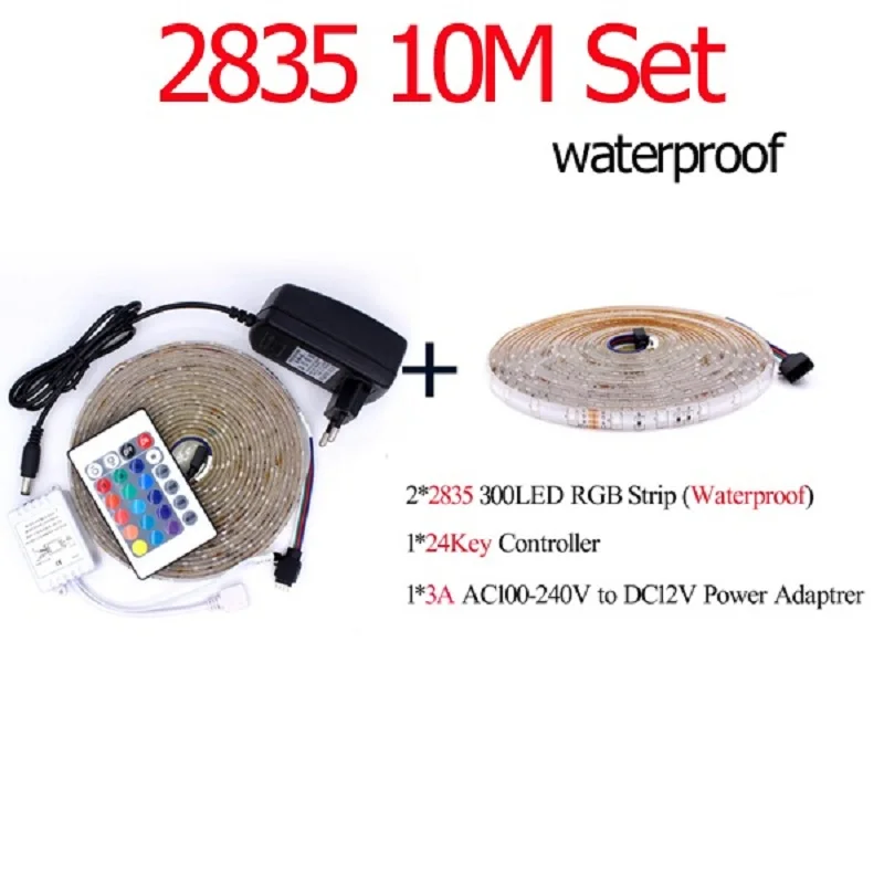 5 м 10 М 5050 2835 Светодиодная лента DC 12 V RGB Гибкая светильник с ИК пультом