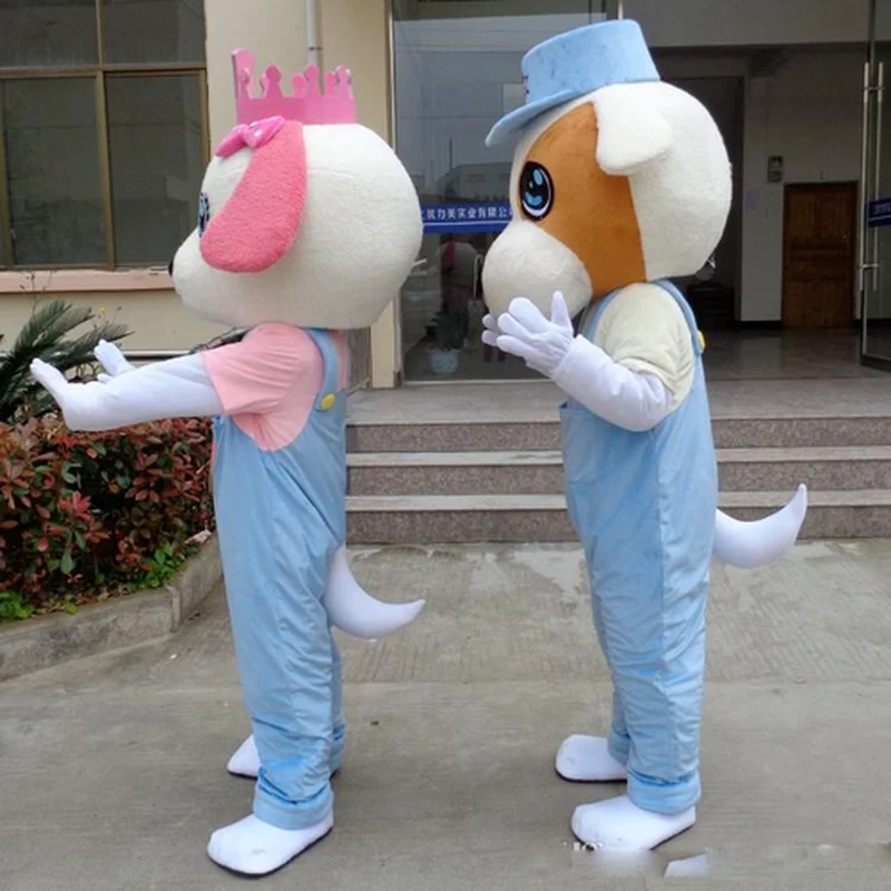 Собака талисман костюмы для костюмированной вечеринки Меховые Вечерние игры