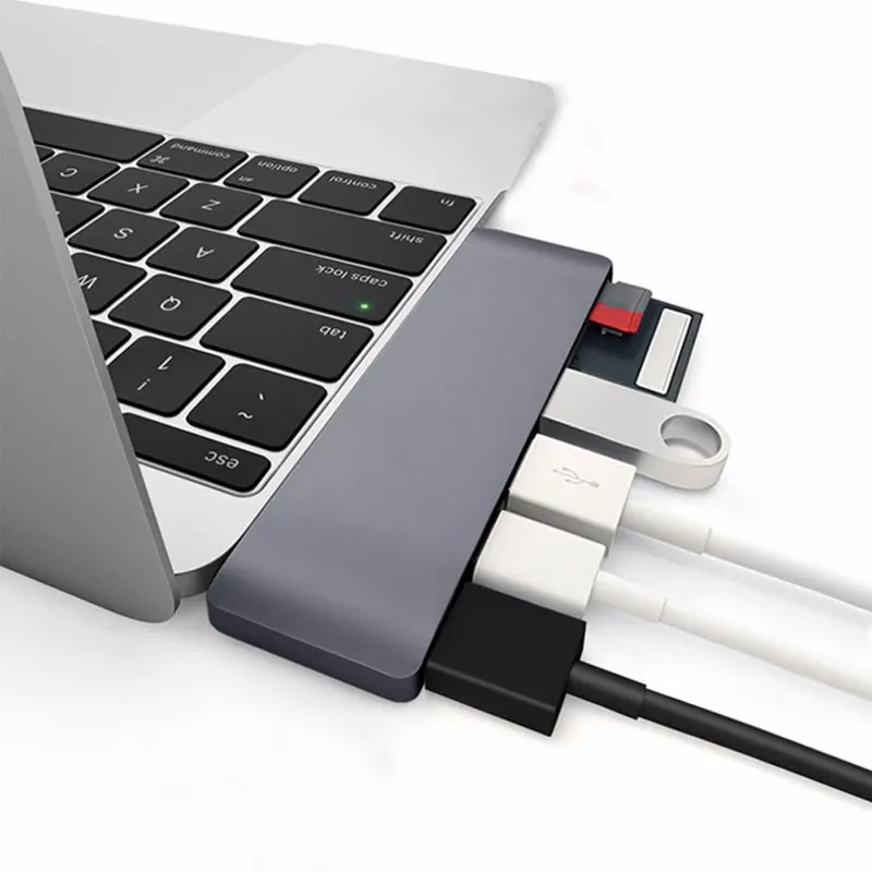 USB концентратор Mosible Thunderbolt 3 HDMI совместим с кардридером PD TF SD 0 док станция C для
