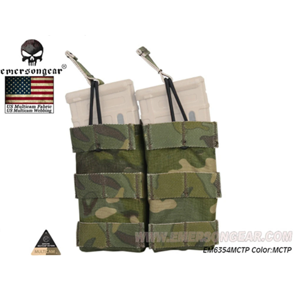 Emersongear Тактический Двойной 556 маг мешок M4 AR AK FAMAS модульный Открытый верх Molle лямки модульная сумка для пейнтбола страйкбола