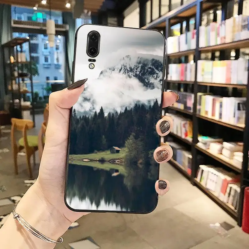

Mountain pine forest mist Phone Case For Huawei honor Mate P 10 20 30 40 i 9 8 pro x Lite smart 2019 nova 5t