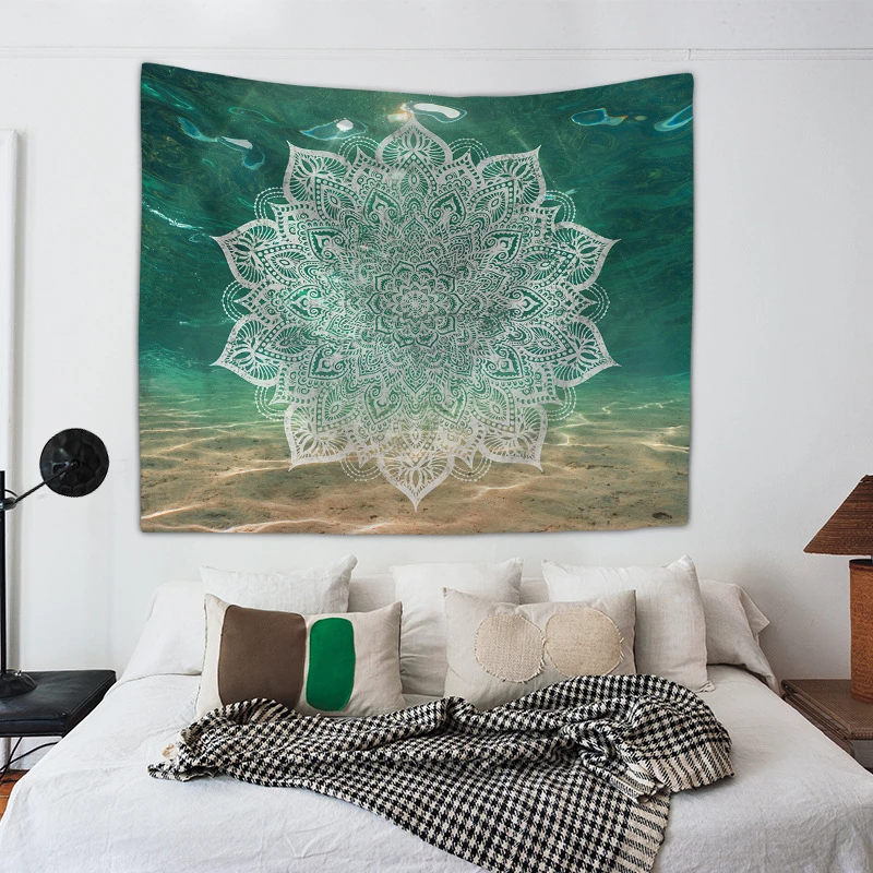 200X150CM полиэстер подводный МАНДАЛА ГОБЕЛЕН вола индийский Йога Медитации бохо