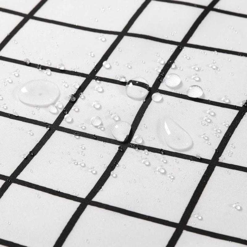 2021 Новинка для дома ванной душа Шторы Черный и белый решетки Водонепроницаемый