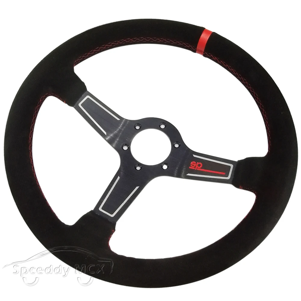 Автомобильное рулевое колесо Spceddy MCX 14 дюймов 350 мм Гоночное Спортивная замша кожа