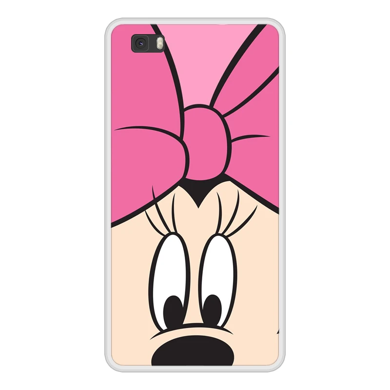 Case for Huawei P8 P 8 Lite Soft Silicone TPU Mickey Minnie Painted Cover Coque ALE L21 Phone |