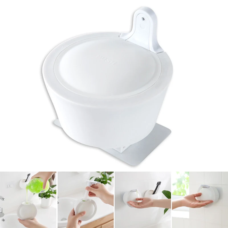 Горячая присоска дозатор жидкого мыла настенный дырокол для ванной комнаты