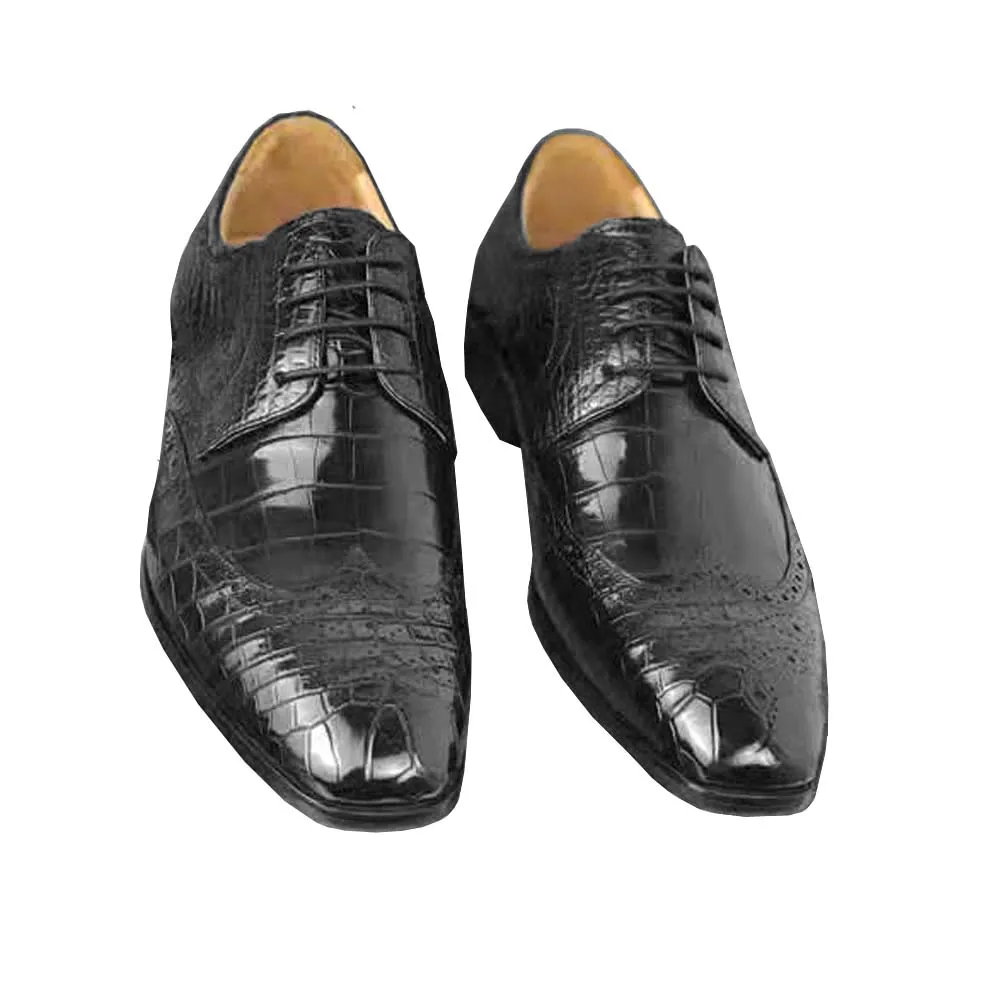 

ouluoer new men dress shoes men crcodile shoes male crocodile leather shoes men formal shoes wedding shoes