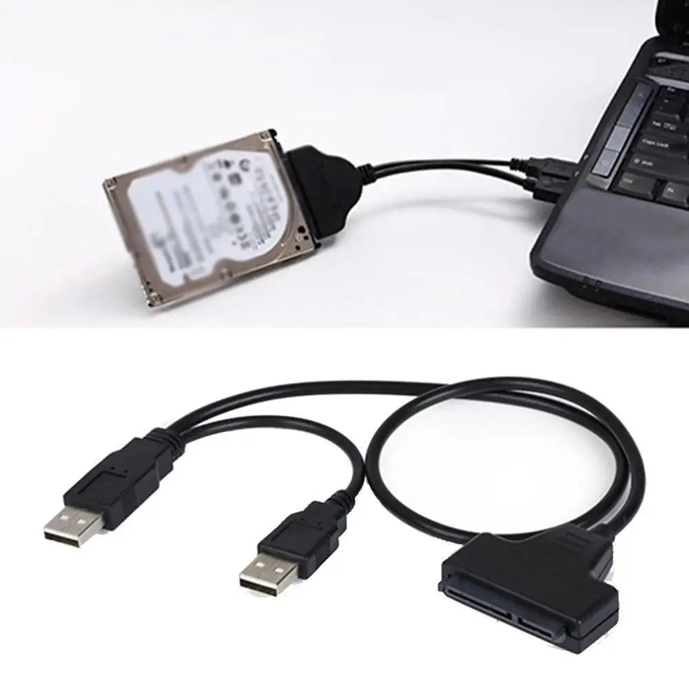 

USB 2.0 to 2.5inch HDD 7 15pin SATA Hard Drive Cable sata For SATA adapter Adapter SSD A2K5