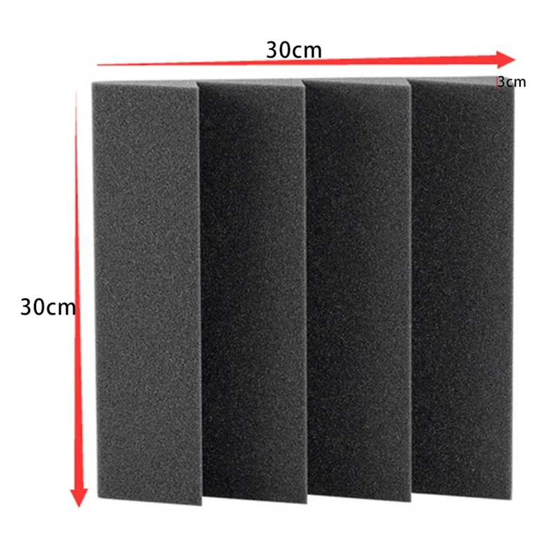 

12-Pack Wedges Acoustic Foam Panels 2in x 12in x 12in Fire-Retardant Easy to Install Soundproof Foam