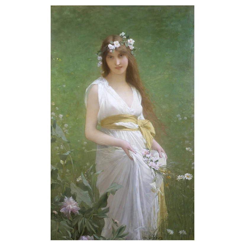 

Jules Joseph Lefebvre Portrait Girl 5D DIY Full Round Diamond Painting Cross Stitch 3D Embroidery Rhinestone Home Decor Y1683