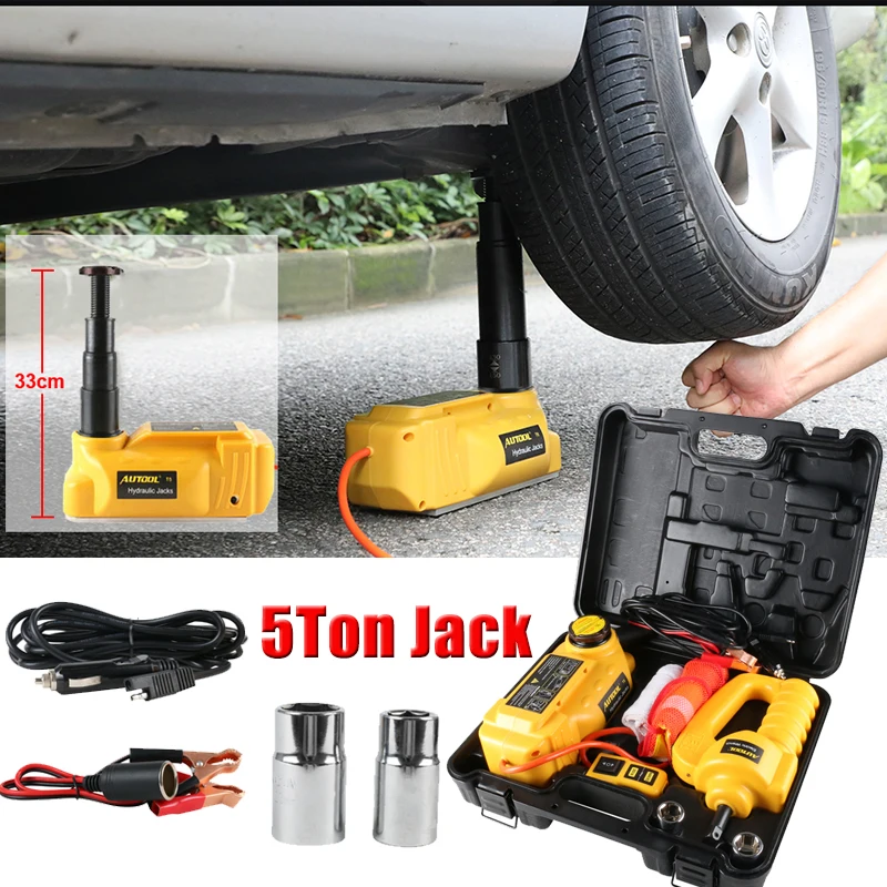 Автомобильный домкрат AUTOOL 5T DC домкраты с электрическим приводом комплекты