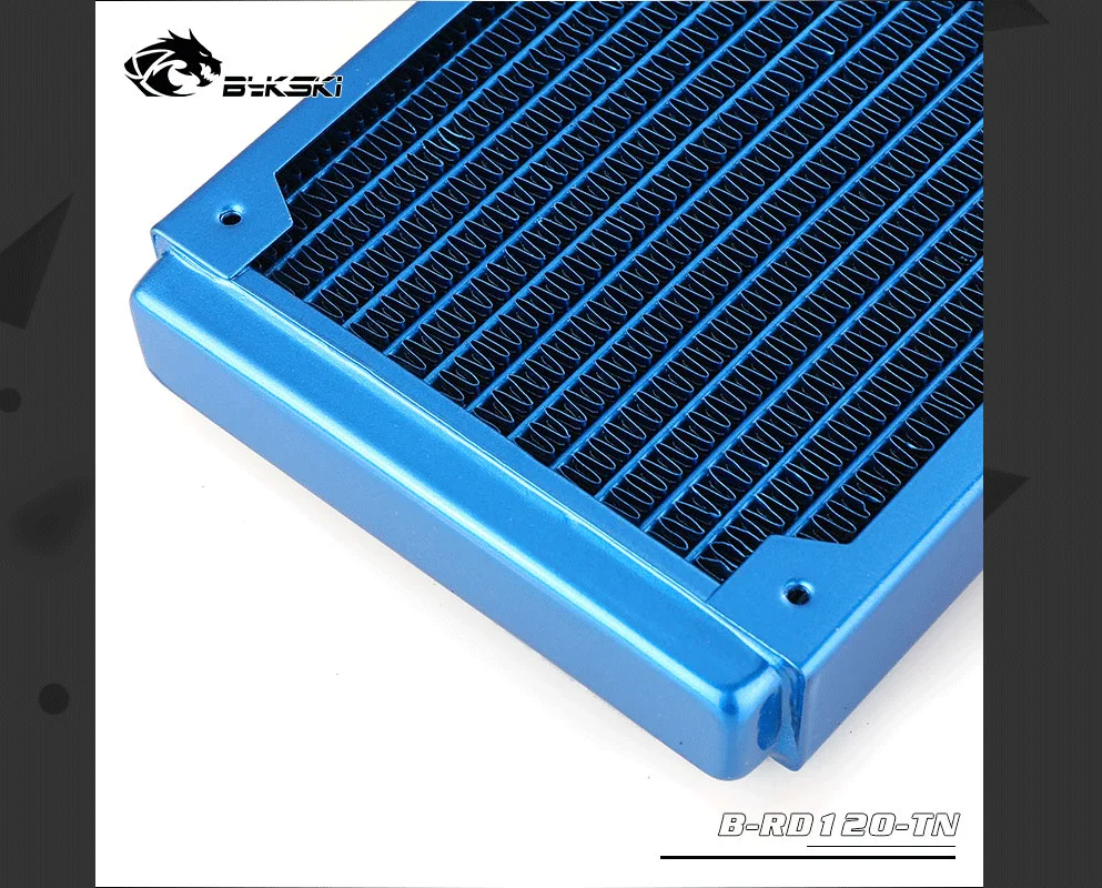 Bykski B-RD120-TN, 120 мм Однорядные радиаторы, 29 мм толщина, стандартные радиаторы водяного охлаждения, подходит для вентиляторов 120*120 мм