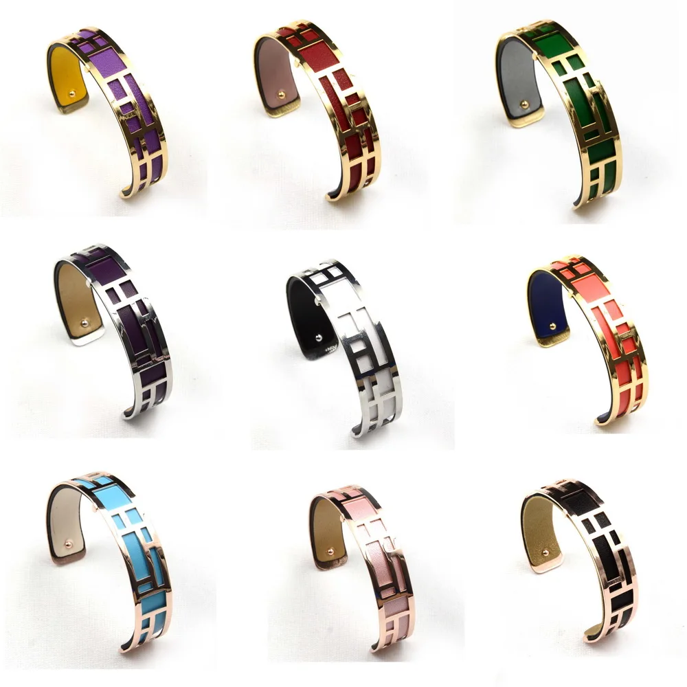 15 мм браслет лабиринт манжета прямоугольная реверсивная кожаная вставка сделай