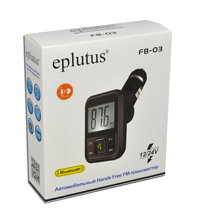 FM-трансмиттер Eplutus FB-03 Bluetooth Handsfree | Автомобили и - Цена: 1680