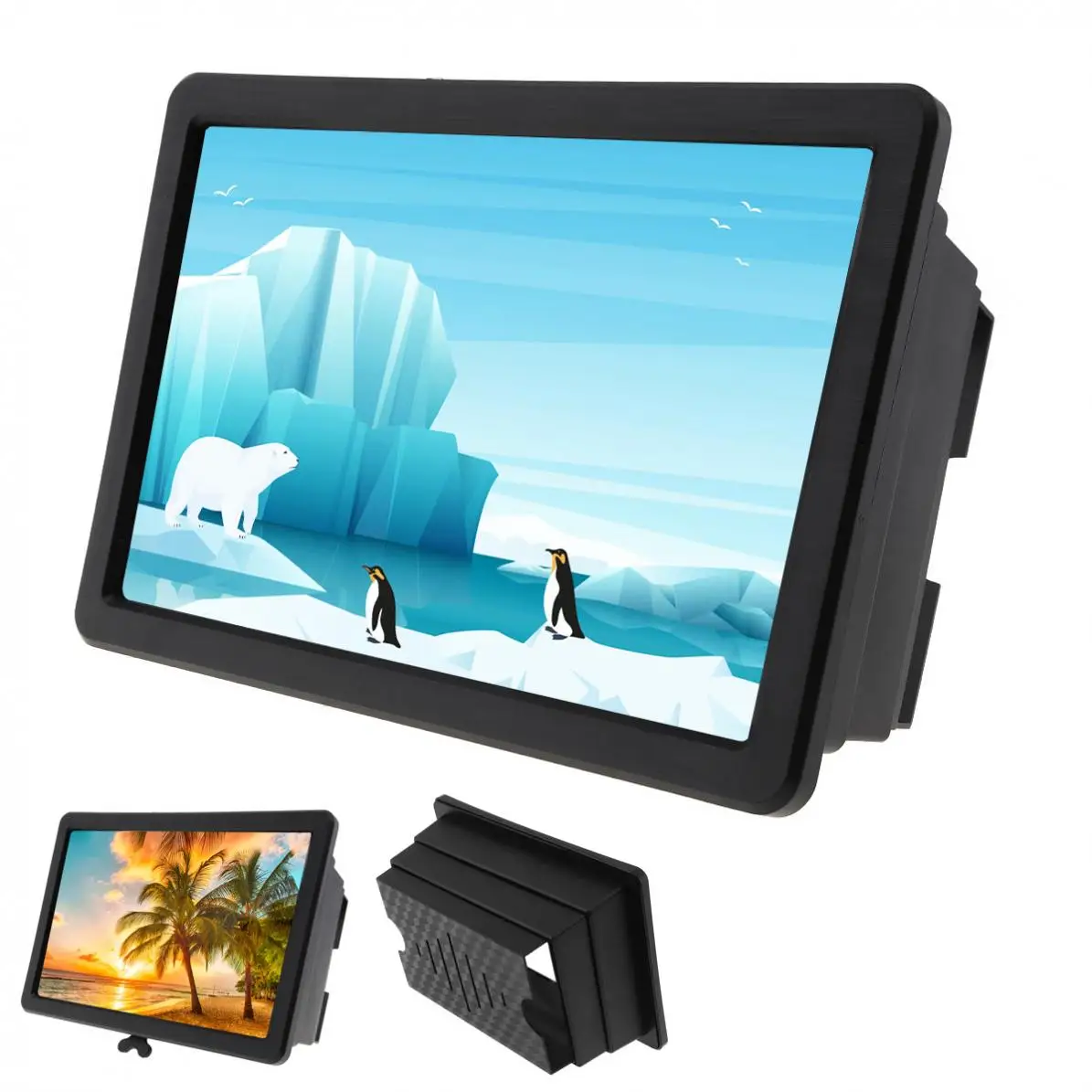 2X черный акрил + АБС пластик Портативный раздвижной 3D Видео мобильный