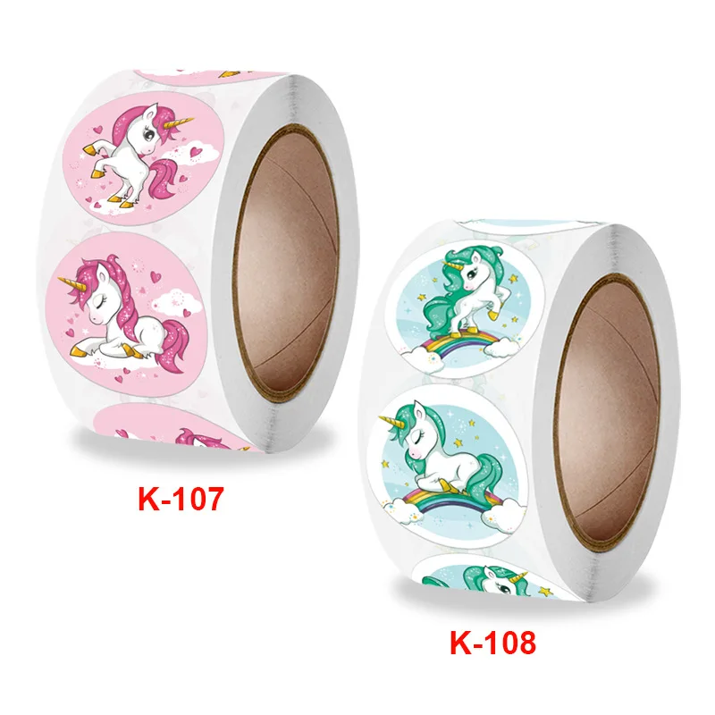 

500pcs/roll Cartoon Animal Children Kids Teacher Student Encouragement Reward Label Paper School Classroom Decoration Stickers