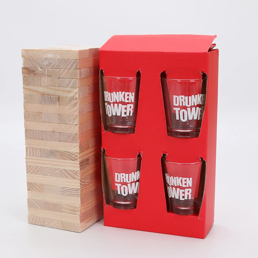 Drunken Tower Jengaa игры питьевые бинго Рождественский подарок ночной клуб вечерние