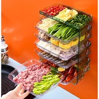 kitchen wall mounted racks plastic serving trays multi layer storage hot pot dinner plates side dishes non perforated trays