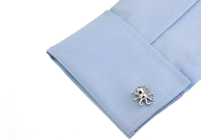 Мужские запонки в виде осьминога качественные из латуни золотого цвета модные Paul