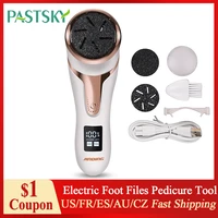 electric foot files pedicure tool led waterproof foot care heels remove hard cracked dead skin callus remover feet clean machine
