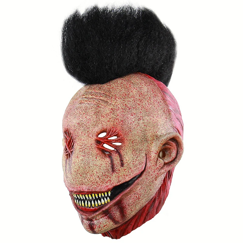 Страшная латексная маска с рыбьим ртом кровавая полное лицо карнавальный костюм
