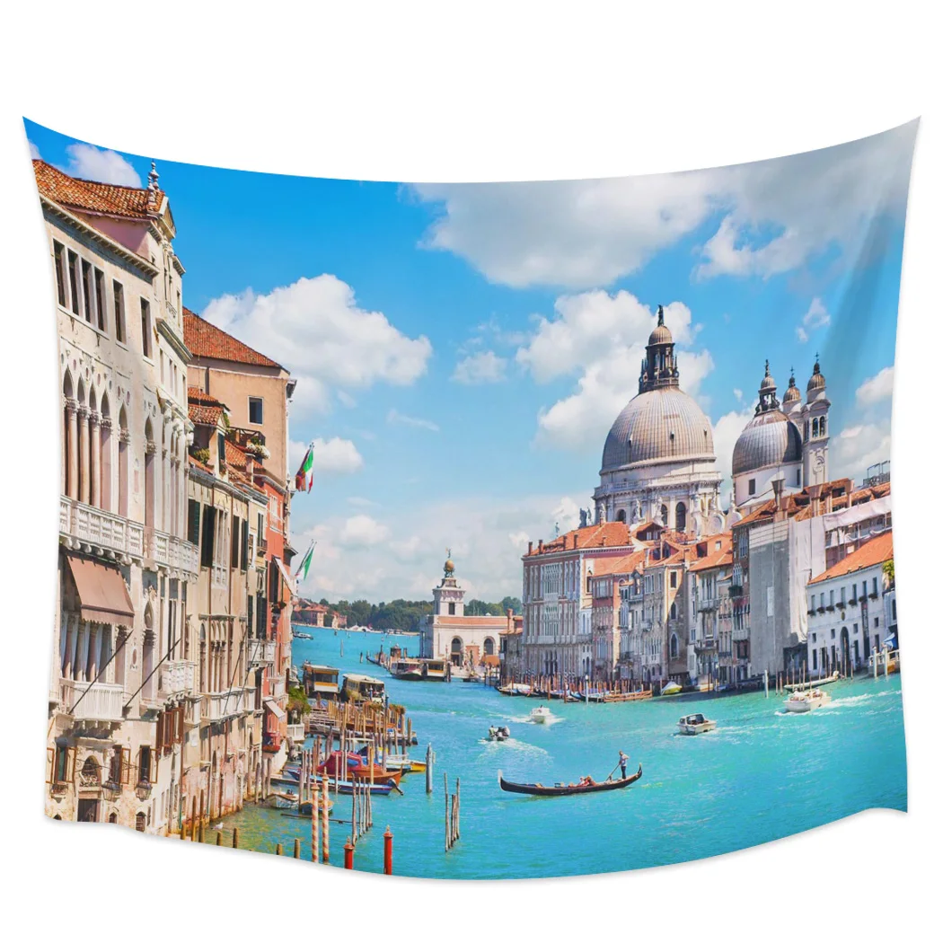 

The Grand Canal Wall Tapestry Cover Beach Towel Picnic Yoga Mat Home Decoration