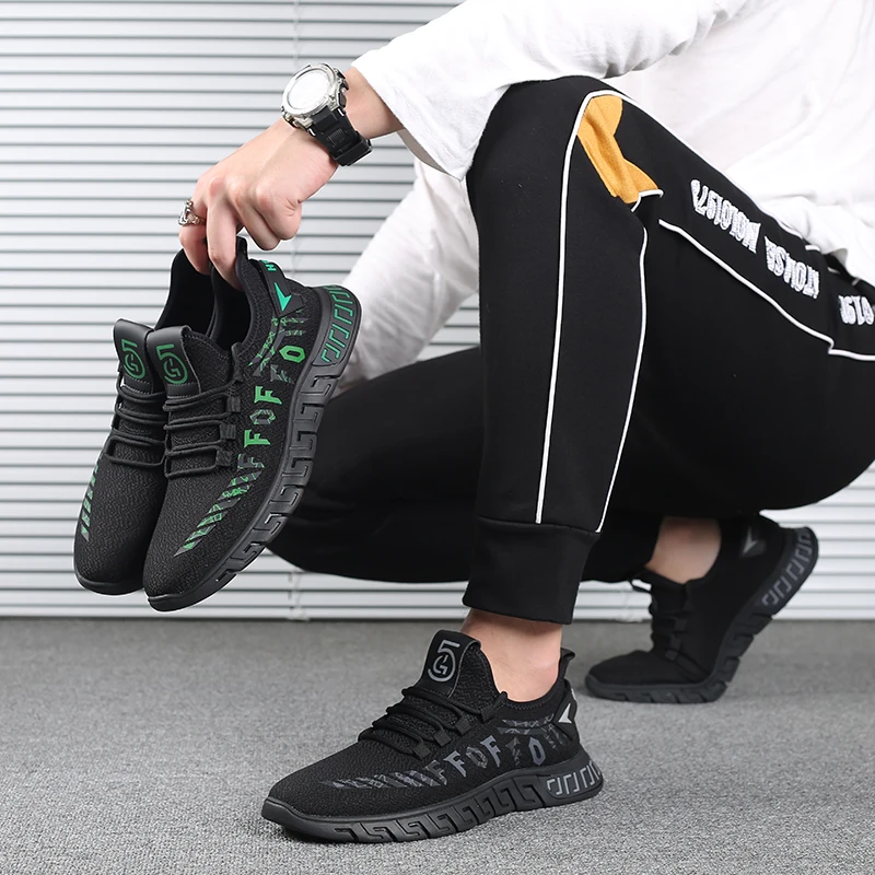 

Hot Sale Four Seasons Running Shoes Men Lace-up Athletic Trainers Sports Shoes High-quality Men Outdoor Walking Sneakers
