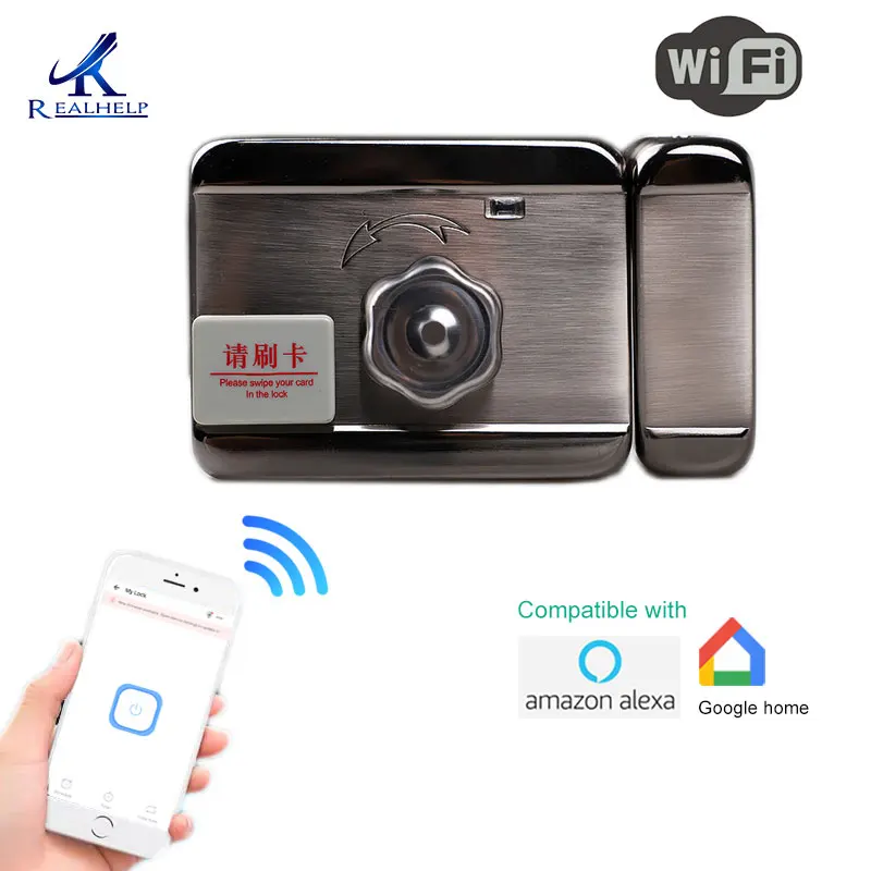 Дверной замок eWelink с управлением через приложение для смартфона 12 В постоянного