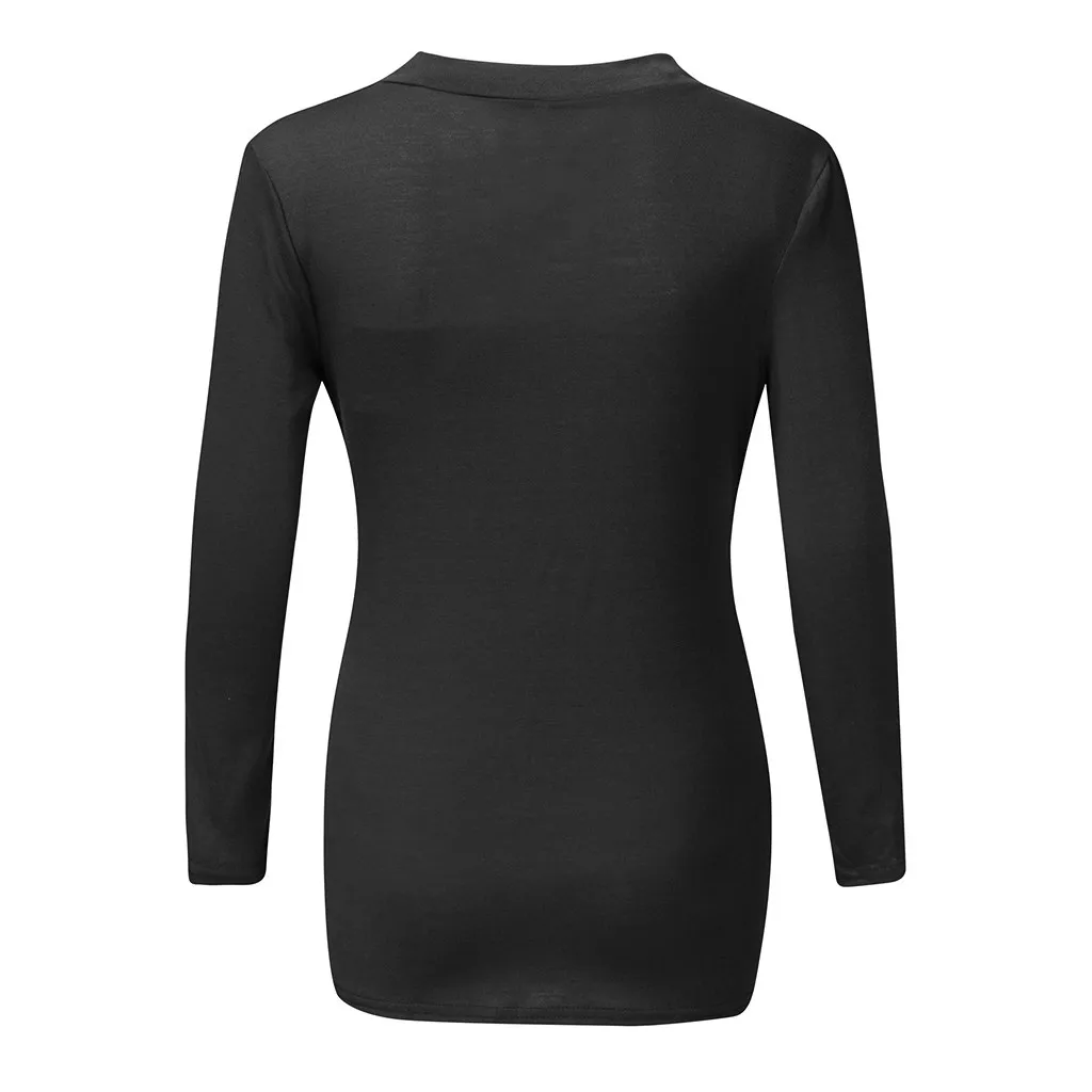 

SAGACE Solid Women Maternity Clothes Tops Long Sleeve Nusring Ruffles T Shirt Blouse Breastfeeding Nusring Maternity Clothing