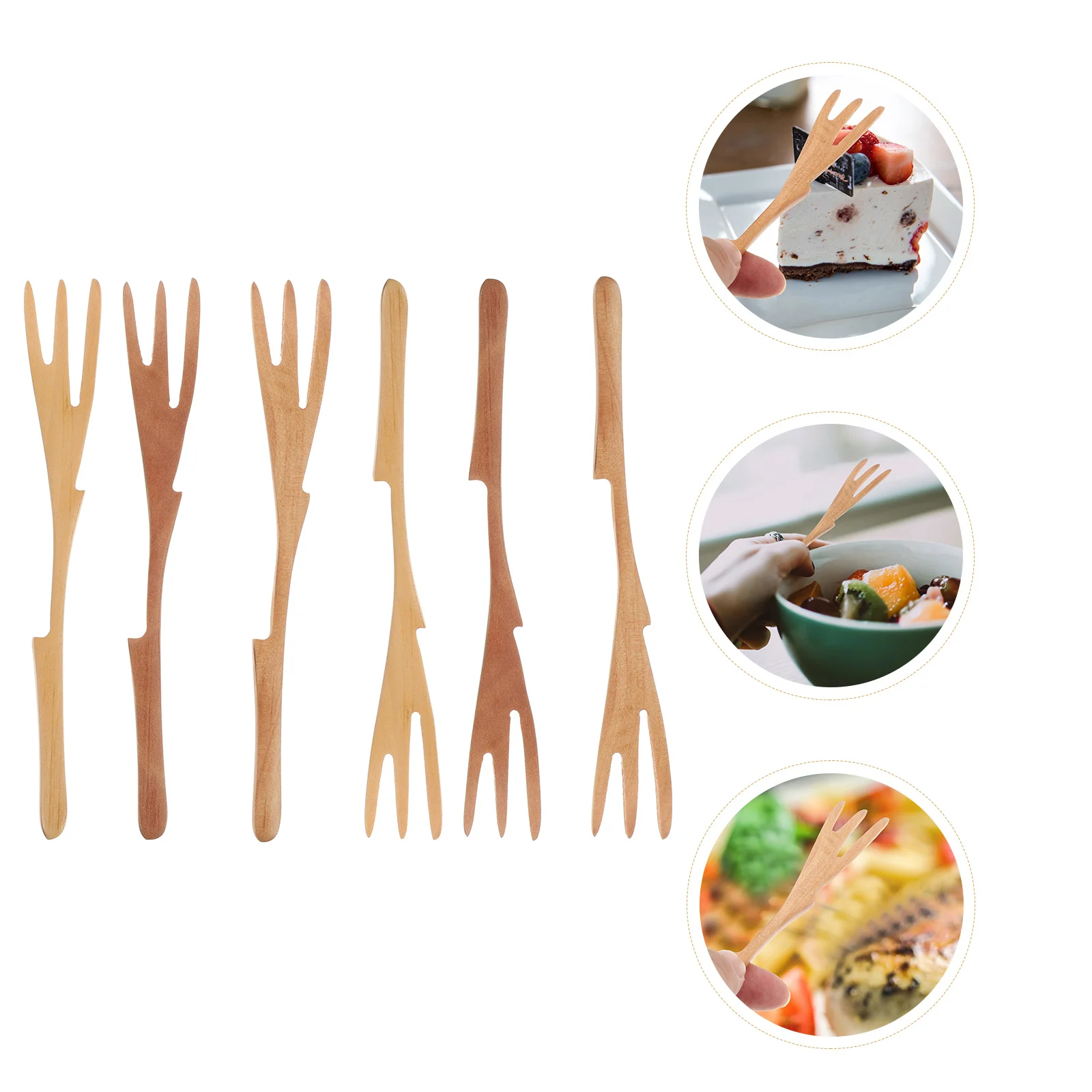 

6 шт., одноразовые вилки для торта