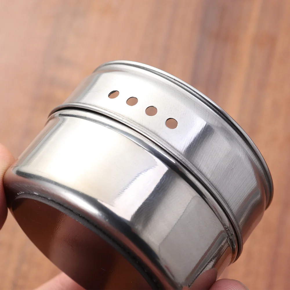 10 шт. Нержавеющая сталь емкости для хранения специй Магнитный банки Портативный