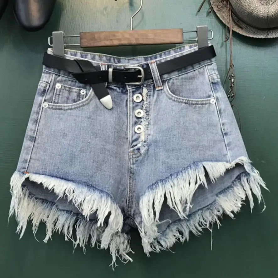 Женские джинсовые шорты размера плюс 4XL новинка 2022 Модные свободные однобортные
