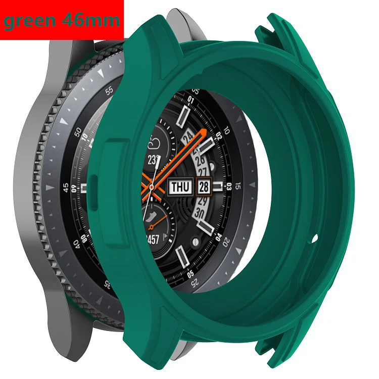 green 46mm Gear S3 Frontier чехол для samsung Galaxy Watch 46 мм band gear S3 силиконовый защитный чехол Защитный корпус аксессуары для часов - Цвет: green 46mm
