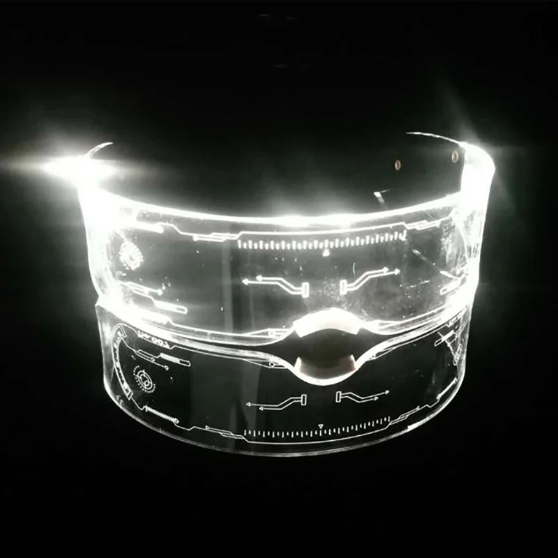 Светодиодный Прохладный красочные светящиеся очки светильник вверх козырек