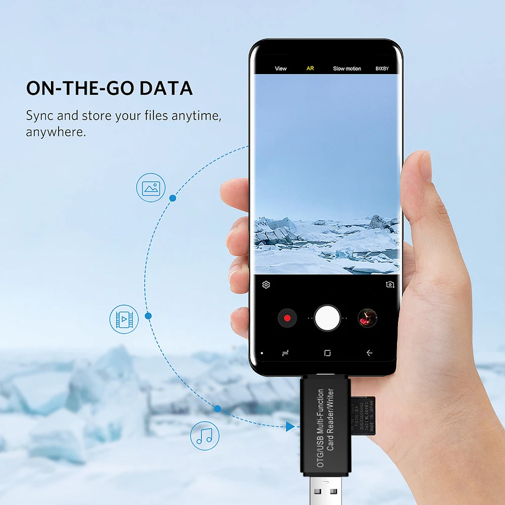 Micro USB OTG кард-ридер адаптер Универсальный TF/SD телефонный удлинитель-переходник