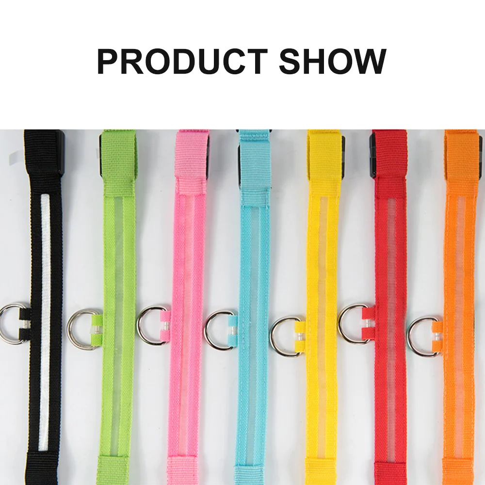 Светодиодный ошейник для собак с usb зарядкой защищающий от потери в ночное время