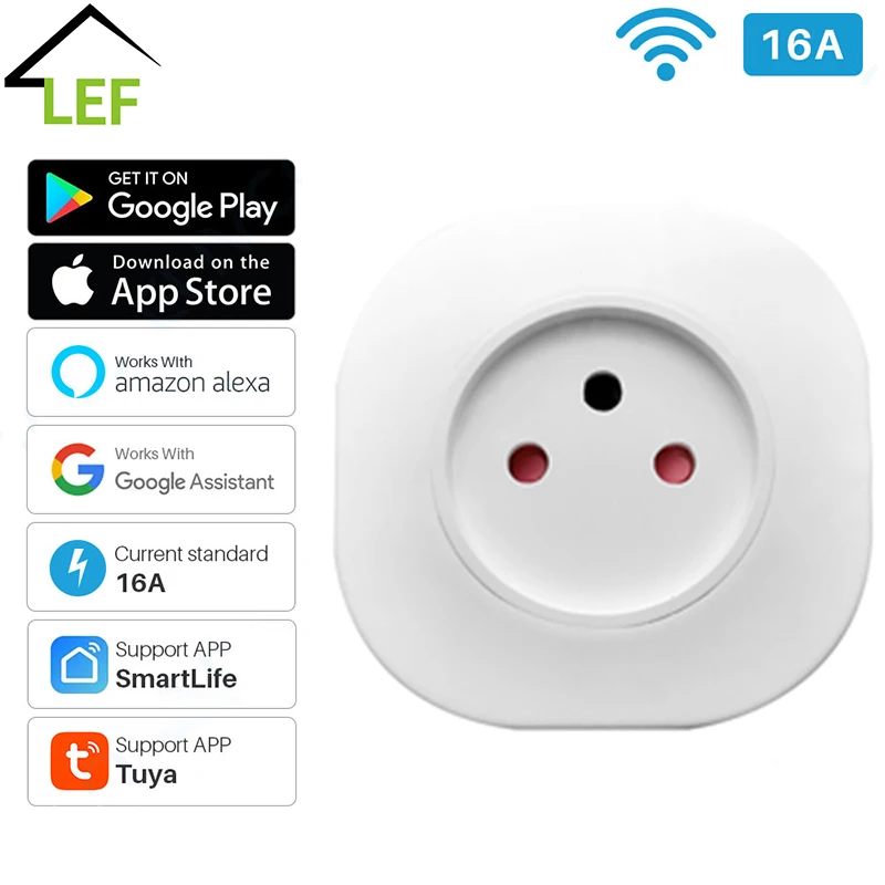 Израиль 16A умная розетка Wi Fi Беспроводной выключатель Smart Plug 220V Мощность розетки