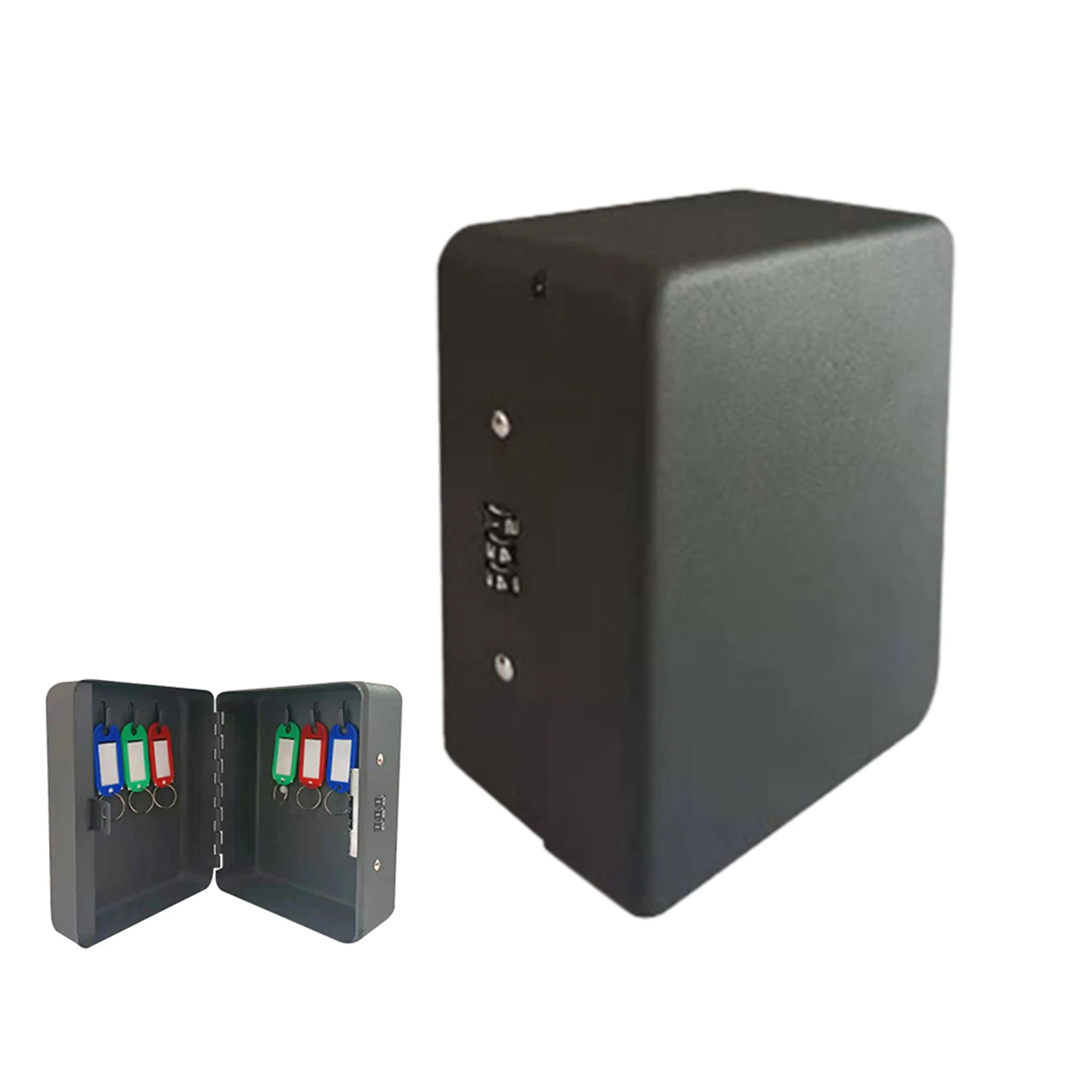 

Office Portable Storage Organizer Key Cabinet Security Box Modern Durable Wall Mounted Home Easy Install Metal With Lock