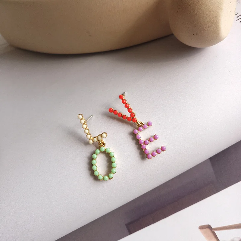 Новые креативные серьги любовь темпераментные Модные женские с маленькими